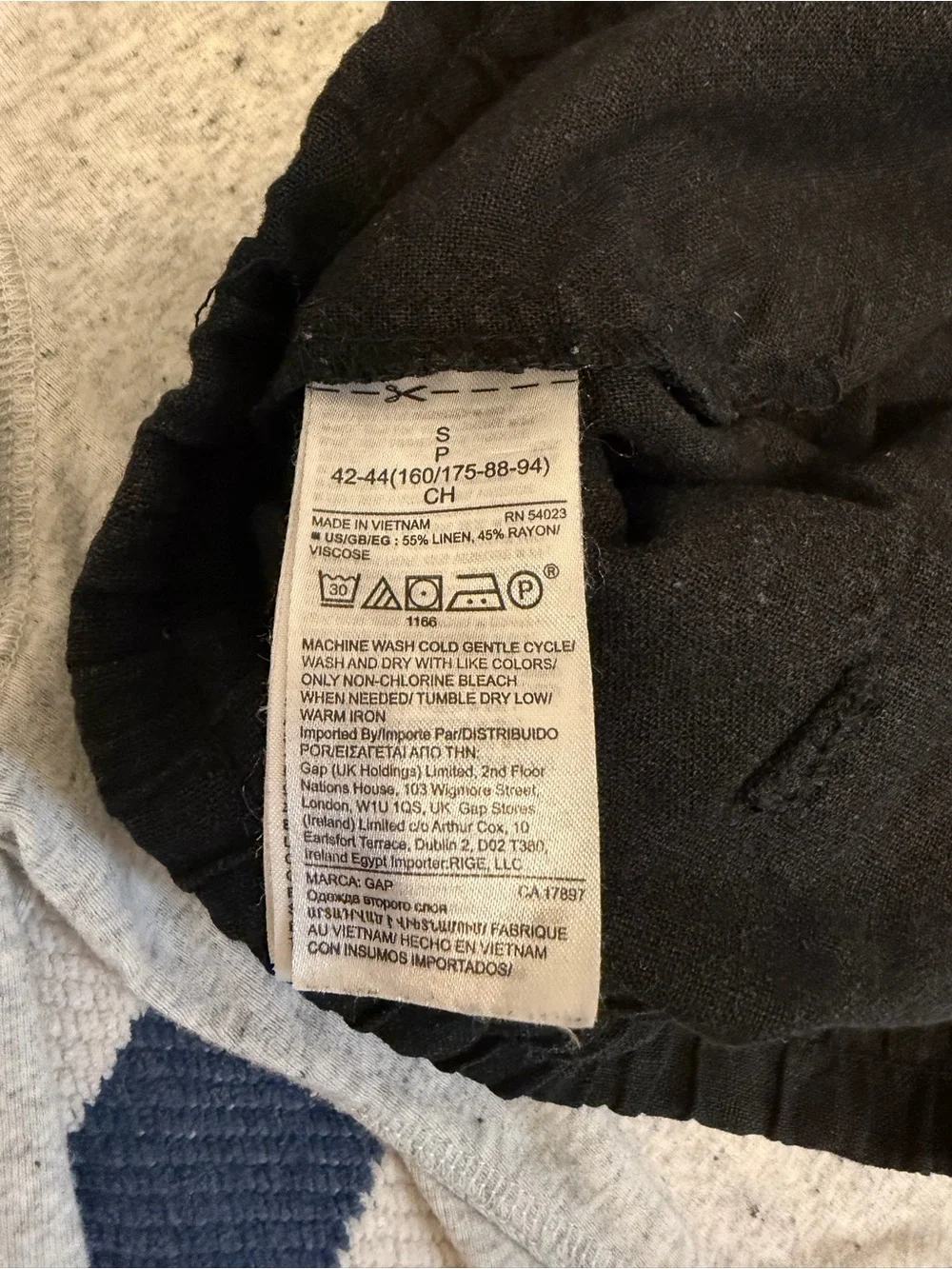Gap Black‎ Women's Drawstring Linen-Blend Shorts Small Linen Blend
